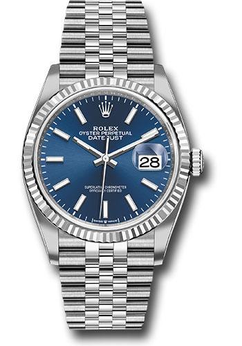Rolex Steel Datejust 36  - Blue Index Dial - Jubilee Bracelet - 126234 blij