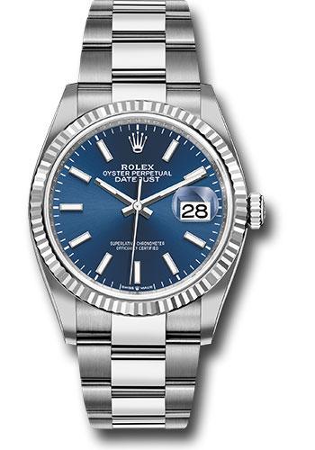 Rolex Steel Datejust 36  - Blue Index Dial - Oyster Bracelet - 126234 blio