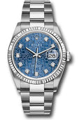 Rolex Steel Datejust 36  - Blue Jubilee Diamond Dial - Oyster Bracelet - 126234 bljdo