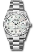 Rolex Steel Datejust 36  - Mother-of-Pearl Diamond Dial - Oyster Bracelet - 126234 mdo
