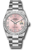 Rolex Steel Datejust 36  - Pink Diamond Roman VI and IX Dial - Oyster Bracelet - 126234 pdr69o