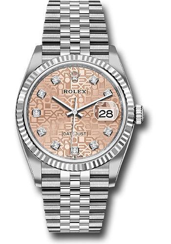Rolex Steel Datejust 36  - Pink Jubilee Diamond Dial - Jubilee Bracelet - 126234 pjdj