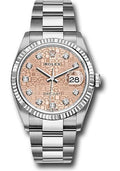 Rolex Steel Datejust 36  - Pink Jubilee Diamond Dial - Oyster Bracelet - 126234 pjdo