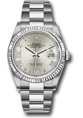 Rolex Steel Datejust 36  - Silver Diamond Roman VI and IX Dial - Oyster Bracelet - 126234 sdr69o
