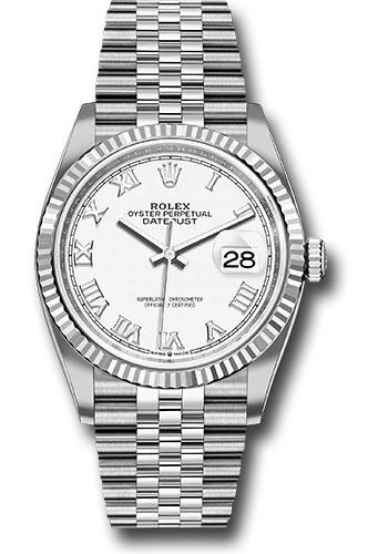 Rolex Steel Datejust 36  - White Roman Dial - Jubilee Bracelet - 126234 wrj