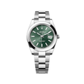 Rolex Datejust 126300 Green Stick Oyster
