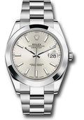 Rolex Steel Datejust 41  - Smooth Bezel - Silver Index Dial - Oyster Bracelet - 126300 sio