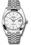 Rolex Steel Datejust 41  - Smooth Bezel - White Index Dial - Jubilee Bracelet - 126300 wij