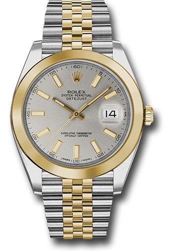 Rolex Steel and Yellow Gold Rolesor Datejust 41  - Smooth Bezel - Silver Index Dial - Jubilee Bracelet - 126303 sij