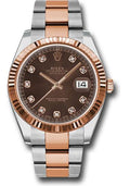 Rolex Steel and Everose Rolesor Datejust 41  - Chocolate Diamond Dial - Oyster Bracelet - 126331 chodo
