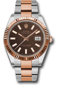 Rolex Steel and Everose Rolesor Datejust 41  - Chocolate Index Dial - Oyster Bracelet - 126331 choio