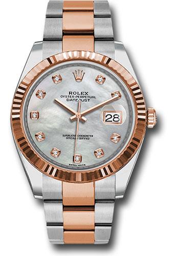 Rolex Steel and Everose Rolesor Datejust 41  - Mother-Of-Pearl Diamond Dial - Oyster Bracelet - 126331 mdo