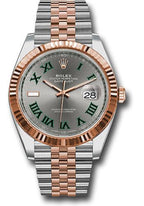 Rolex Steel and Everose Rolesor Datejust 41  - Slate Gray Green Roman Dial - Jubilee Bracelet - 126331 slgrj