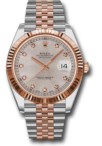 Rolex Steel and Everose Rolesor Datejust 41  - Sundust Diamond Dial - Jubilee Bracelet - 126331 sudj