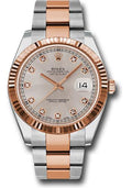 Rolex Steel and Everose Rolesor Datejust 41  - Sundust Diamond Dial - Oyster Bracelet - 126331 sudo