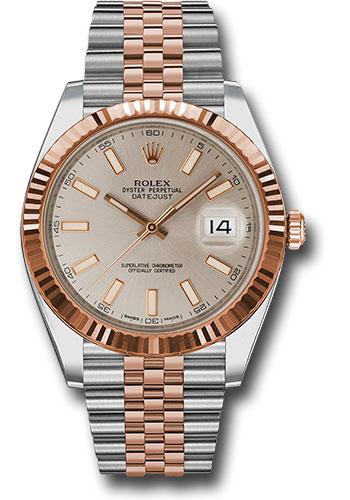 Rolex Steel and Everose Rolesor Datejust 41  - Sundust Index Dial - Jubilee Bracelet - 126331 suij