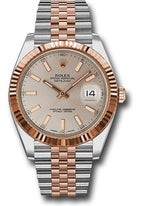Rolex Steel and Everose Rolesor Datejust 41  - Sundust Index Dial - Jubilee Bracelet - 126331 suij