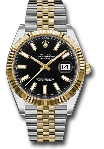 Rolex Steel and Yellow Gold Rolesor Datejust 41  - Black Index Dial - Jubilee Bracelet - 126333 bkij