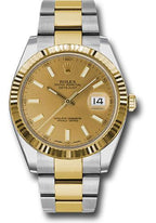 Rolex Steel and Yellow Gold Rolesor Datejust 41  - Champagne Index Dial - Oyster Bracelet - 126333 chio