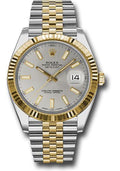 Rolex Steel and Yellow Gold Rolesor Datejust 41  - Silver Index Dial - Jubilee Bracelet - 126333 sij