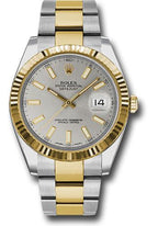 Rolex Steel and Yellow Gold Rolesor Datejust 41  - Silver Index Dial - Oyster Bracelet - 126333 sio
