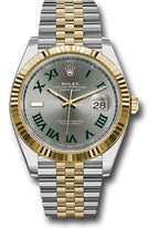Rolex Steel and Yellow Gold Rolesor Datejust 41  - Slate Green Roman Dial - Jubilee Bracelet - 126333 slgrj