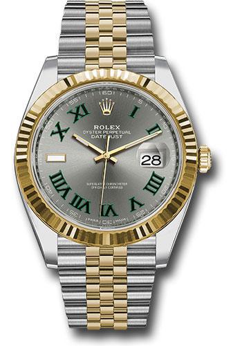 Rolex Steel and Yellow Gold Rolesor Datejust 41  - Slate Green Roman Dial - Jubilee Bracelet - 126333 slgrj
