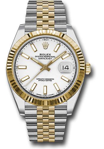 Rolex Steel and Yellow Gold Rolesor Datejust 41  - White Index Dial - Jubilee Bracelet - 126333 wij