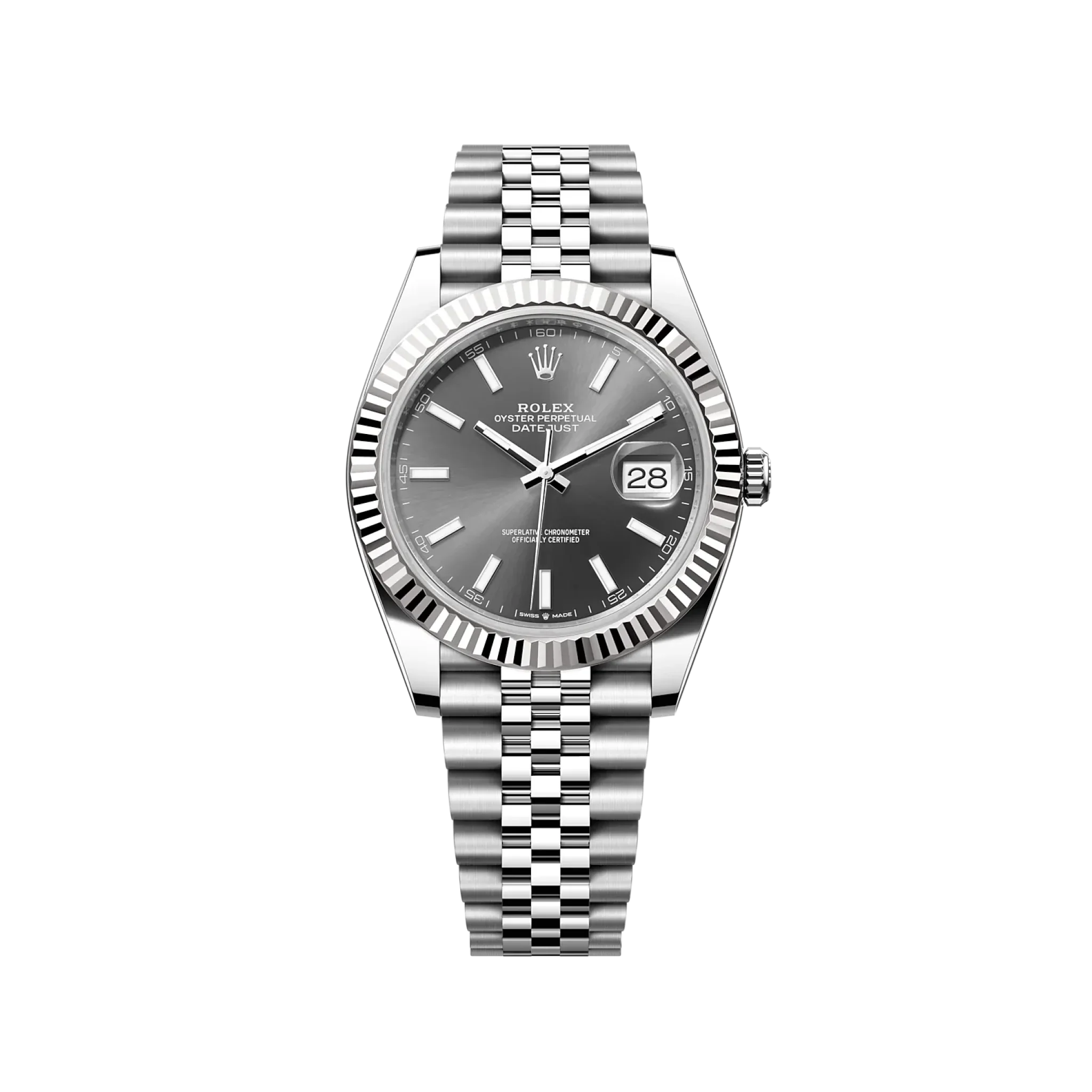 Rolex Datejust 126334 Rhodium Stick Jubilee