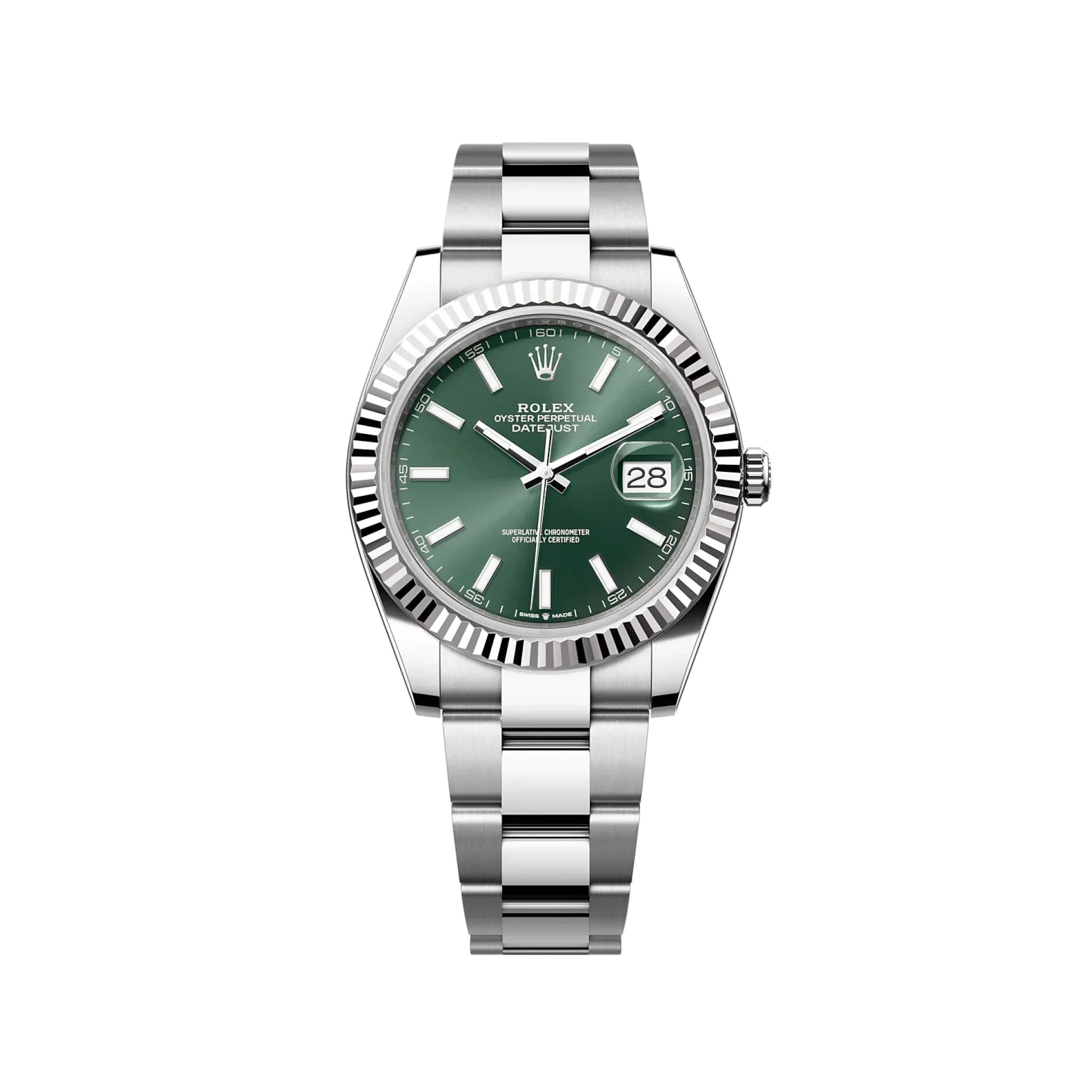 Rolex Datejust 126334 Green Stick Oyster