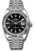 Rolex Steel and White Gold Rolesor Datejust 41  - Black Index Dial - Jubilee Bracelet - 126334 bkij