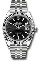 Rolex Steel and White Gold Rolesor Datejust 41  - Black Index Dial - Jubilee Bracelet - 126334 bkij