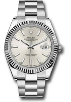 Rolex Steel and White Gold Rolesor Datejust 41  - Silver Index Dial - Oyster Bracelet - 126334 sio