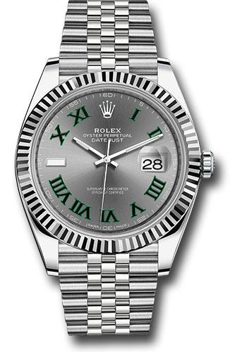 Rolex Steel and White Gold Rolesor Datejust 41  - Wimbledon Dial - Jubilee Bracelet - 126334 slgrj