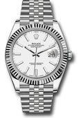 Rolex Steel and White Gold Rolesor Datejust 41  - White Index Dial - Jubilee Bracelet - 126334 wij