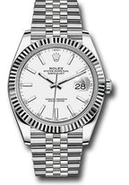 Rolex Steel and White Gold Rolesor Datejust 41  - White Index Dial - Jubilee Bracelet - 126334 wij