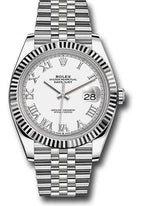 Rolex Steel and White Gold Rolesor Datejust 41  - White Roman Dial - Jubilee Bracelet - 126334 wrj