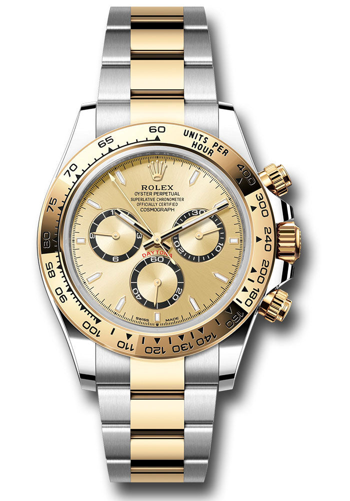 Rolex Yellow Rolesor  Daytona  - Fixed Bezel - Golden Index Dial - Oyster Bracelet - 126503 chio