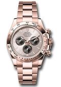 Rolex Everose Gold Cosmograph Daytona Watch - Fixed Bezel - Sundust And Black Index Dial