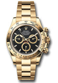 Rolex Yellow Gold  Daytona  - Fixed Bezel - Black Index Dial - Oyster Bracelet - 126508 bkio