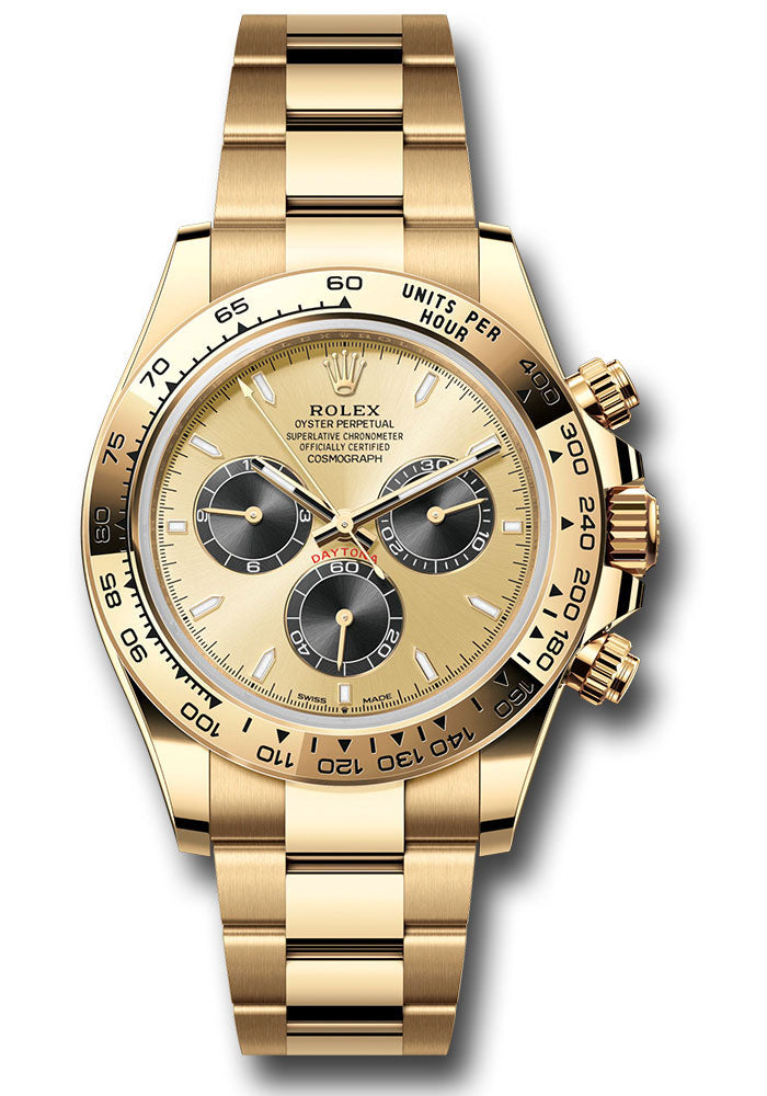Rolex Yellow Gold  Daytona  - Fixed Bezel - Golden And Black Index Dial - Oyster Bracelet - 126508 chbkio