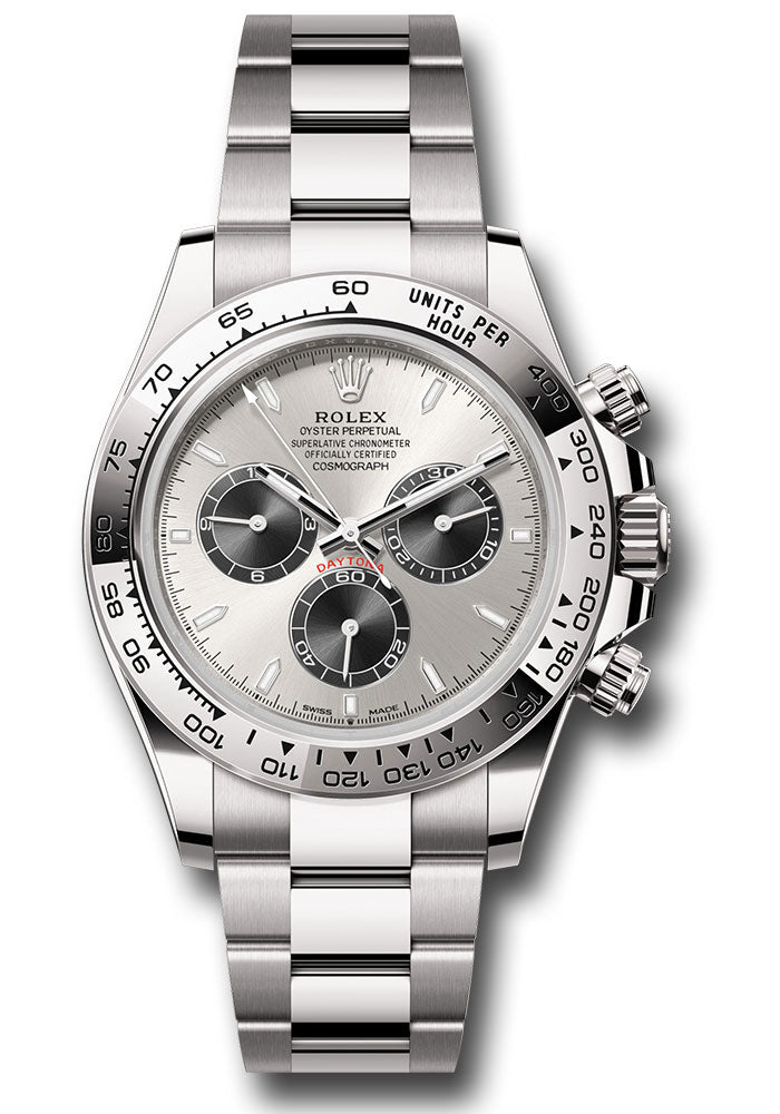 Rolex White Gold  Daytona  - Fixed Bezel - Steel And Black Index Dial - Oyster Bracelet - 126509 stbkio