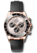 Rolex Everose Gold Cosmograph Daytona Watch - Black Cerachrom Bezel - Sundust And Black Index Dial - Oysterflex Strap