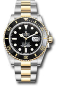 Rolex Steel and Gold Submariner Date  - Black Bezel - Black Dial - 126613LN