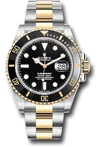 Rolex Steel and Gold Submariner Date  - Black Bezel - Black Dial - 126613LN