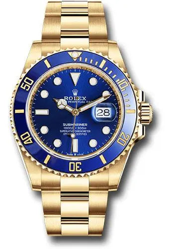 Rolex Yellow Gold Submariner Date  - Blue Bezel - Blue Dial - 126618LB