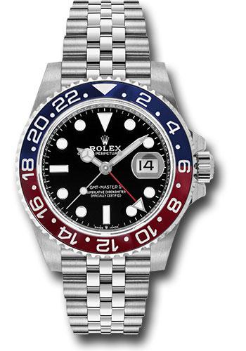 Rolex Steel GMT-Master II 40  - Blue And Red Pepsi Bezel - Black Dial - Jubilee Bracelet - 126710BLRO j