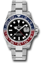 Rolex Steel GMT-Master II 40  - Blue And Red Pepsi Bezel - Black Dial - Oyster Bracelet - 126710BLRO o