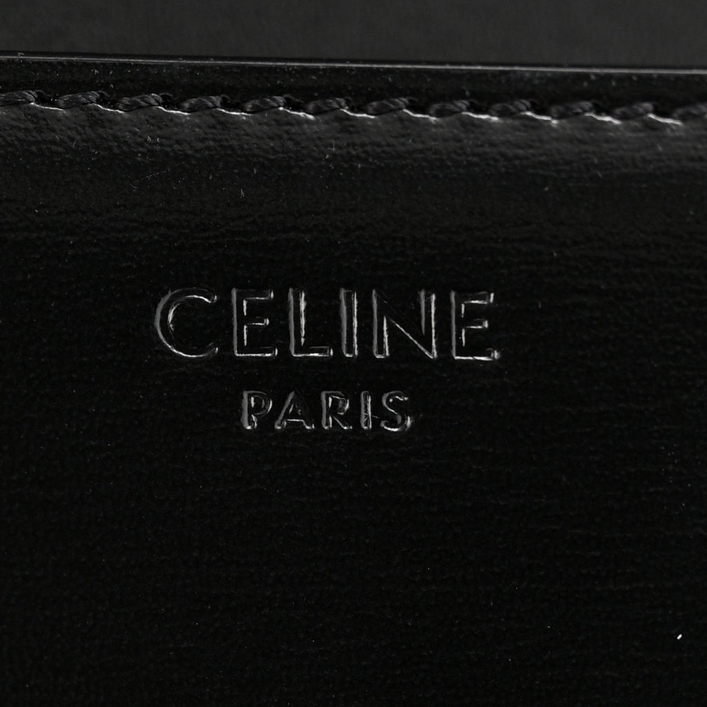 Shiny Calfskin Triomphe Chain Bag Black