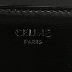 Shiny Calfskin Triomphe Chain Bag Black